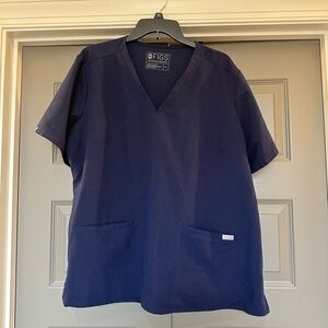 Figs Women's Navy Blue Scrub Top